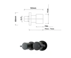 Black 200mm Rain Shower Head Set Round 5-Mode Handheld spray Top inlet Brass diverter Bath wall taps