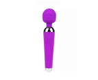 Rechargeable Dildo Wand Vibrator Clit Stimulator Adult Sex Toys - Purple