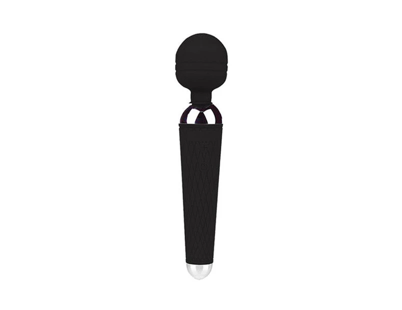 Rechargeable Dildo Wand Vibrator Clit Stimulator Adult Sex Toys - Black