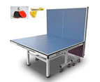 25mm PRO Size Double Happiness Ping Pong Table Tennis Table + Accessory Package