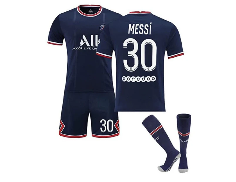 PSG Lionel Messi Boys Soccer Jersey Training Suits Kids Football