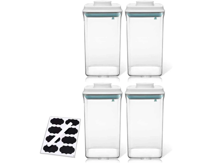 [Ankou Life]BPA Free Food Storage Containers with Airtight Push Pop up Lids Leak-Proof Bulk Food Set of 4 for Kitchen Pantry Organization,Refrigerator
