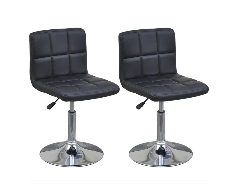 Swivel Dining Chairs 2 pcs Black Faux Leather