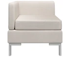 Sectional Corner Sofa with Cushion Fabric Cream