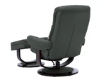 Reclining Chair Anthracite Faux Leather and Bentwood