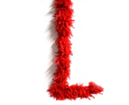Feather Boa Short Red Fluffy Scarf Craft Decor Costume Dress Up Party Decoration
