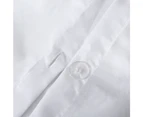 Justlinen-Linenova Queen Size 1200TC Brushed Microfibre Solid Color Quilt Cover Set( Queen Size, White)
