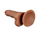 DY 18.5cm Super Realistic Dildo with Suction Cup - Brown