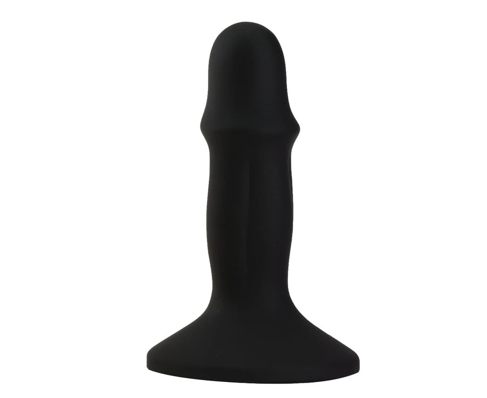 DY Colorful Silicone Dildo Shape Butt Plug / Anal Plug - Black