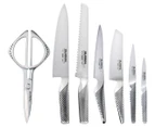 Global 8-Piece Takashi Knife Block Set - Silver/Natural