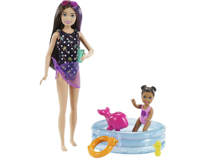 Barbie Babysitter Pool & Toddler Playset