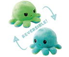 TeeTurtle The Original Reversible Octopus Plushie (Green / Aqua)