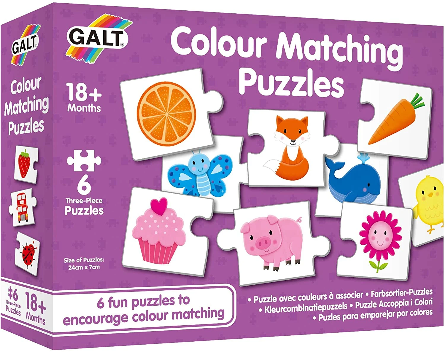 Galt Colour Matching Kids/Childrens Sorting Educational Jigsaw Puzzles 18m+