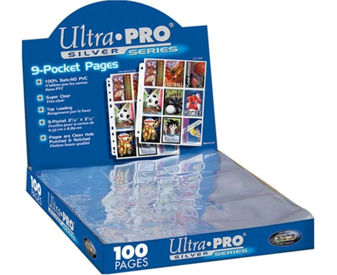 ULTRA PRO 9 Pocket Pages Silver Seires Super Clear MAGIC YUGIOH POKEMON AFL - 100P