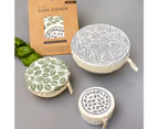 Spaza  Set of 3 Mini Dish Covers-Greens