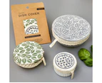 Spaza  Set of 3 Mini Dish Covers-Greens