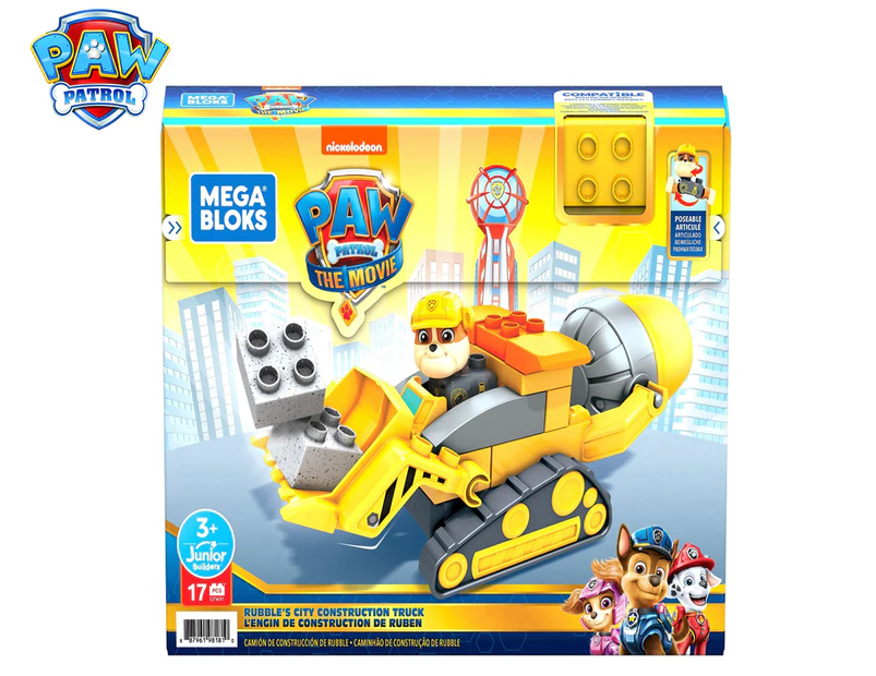 Mega Bloks PAW Patrol: The Movie Rubble’s City Construction Truck Playset