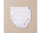 Target 2 Pack Matte and Shine Seamfree Full Briefs - White