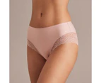 Target Bella Bonded Microfibre and Lace Midi Briefs; Style: LMD98989 - Pink
