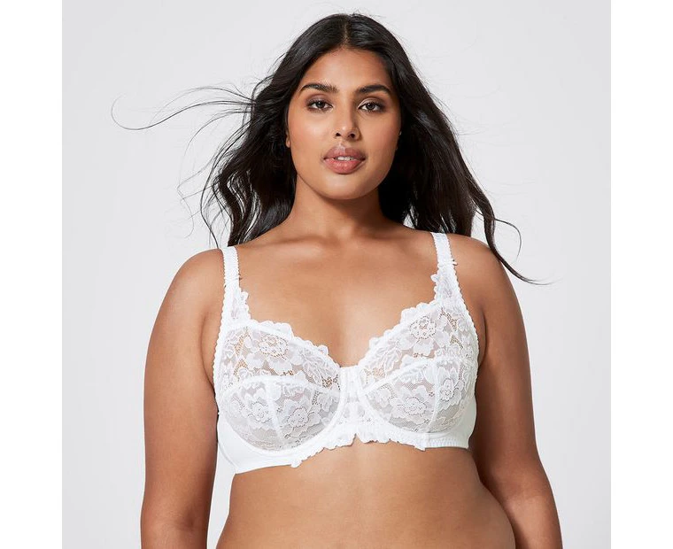 Target Fuller Figure Cup Soft Lace Underwire Bra - White