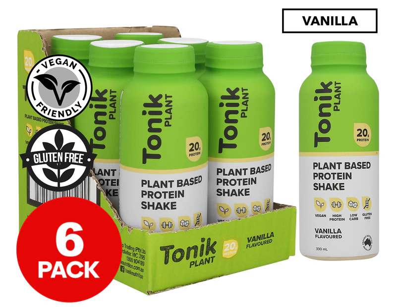 6 x Tonik Plant Protein Shake Vanilla 330mL