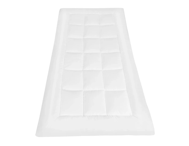 Giantex Single Mattress Pad Cover Down Alternative Mattress Protector Cover w/ Cotton Jacquard Fabric Top Quilted Fitted Topper for Dorm Home Hotel