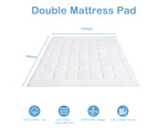 Giantex Double Mattress Pad Cover Down Alternative Mattress Protector Cover w/ Cotton Jacquard Fabric Top Quilted Fitted Topper for Dorm Home Hotel
