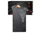 Tempa 36x20cm Atticus Grape Slate Serving Board - Black/Grey