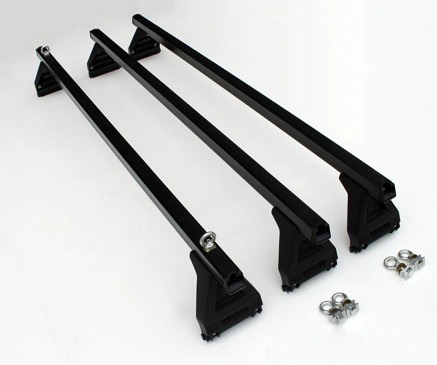 Black Heavy Duty Roof Racks For Gutter Rail Mount Vehicles (set of 4 racks)