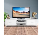 Artiss TV Cabinet Entertainment Unit Stand High Gloss 160CM Lowline White