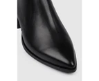 Jo Mercer Women's Rumba Flat Ankle Boot Leather Boots - Black