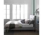 Zinus Fabric Tufted Button Bed - Light Grey