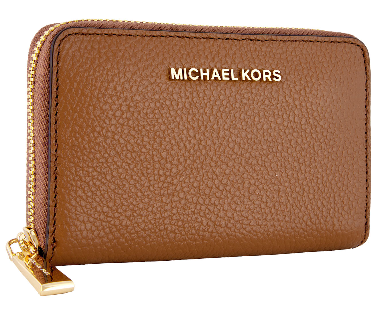 Michael Kors Jet Set Small Zip Around Card Case Wallet - Luggage 