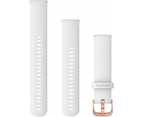 Garmin Quick Release 20 White with Rose Gold Hardware