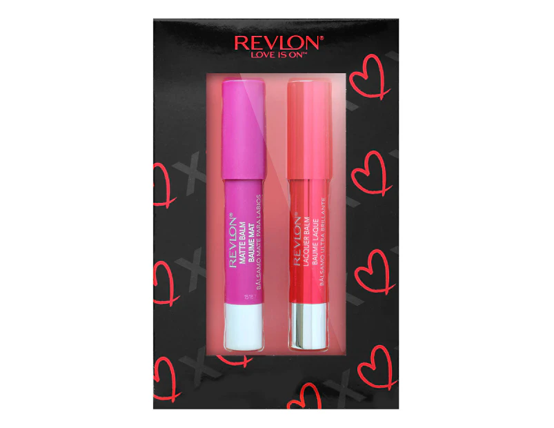 Revlon Matte Balm 2.7g 260 Passionate + Lacquer Balm 2.7g 135 Provocateur 2pc Set