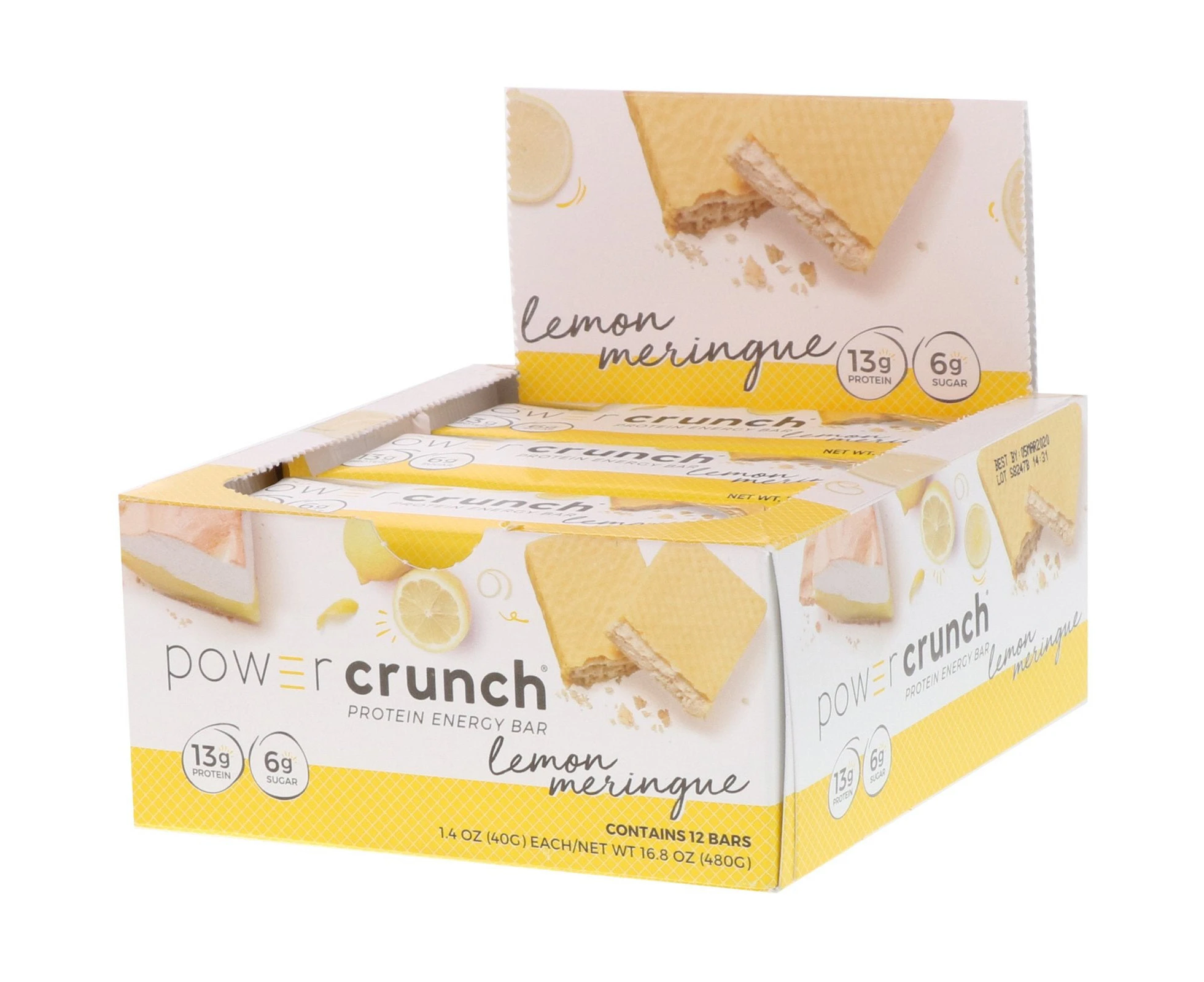 BNRG, Power Crunch Protein Energy Bar, Lemon Meringue, 12 Bars, 1.4 oz (40 g) Each