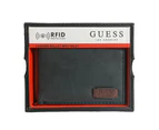 Guess Anatoli Leather Passcase Mens Cash/Money Wallet RFID Blocking Holder Black