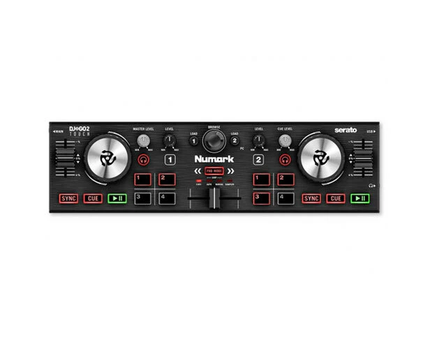 Numark DJ2GO II Portable 31cm Controller w/Touch Platters f/Serato DJ Lite Black