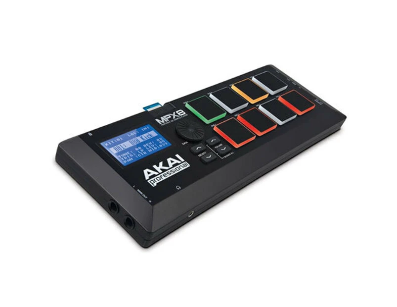 Akai Professional MPX8 8-Pad SD Drum MIDI Sampler Pad Controller w/ USB Black
