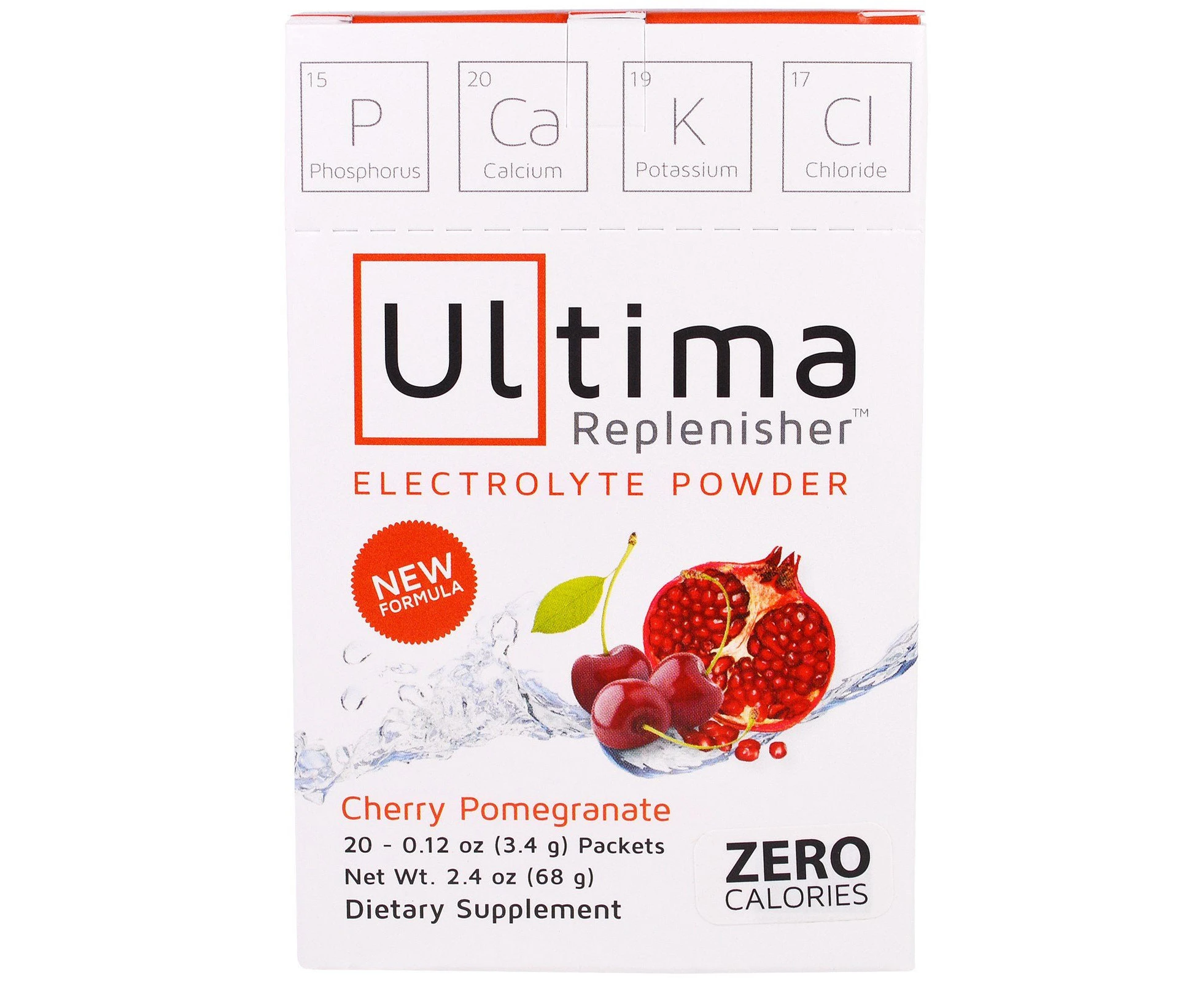 Ultima Replenisher, Electrolyte Powder, Cherry Pomegranate, 20 Packets, 0.12 oz (3.4 g)