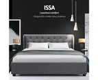 Artiss Bed Frame Queen King Double Size Gas Lift Grey Issa