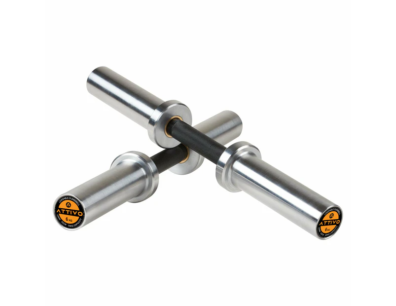 ATTIVO Loadable Dumbbell - Pair (51.5cm) Adjustable Dumbbell Set