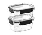 9pc Lemon And Lime Crystal Fresh Air-Tight Food Rice Pasta Storage Containers