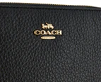 Coach Medium ID Leather Zip Wallet - Black