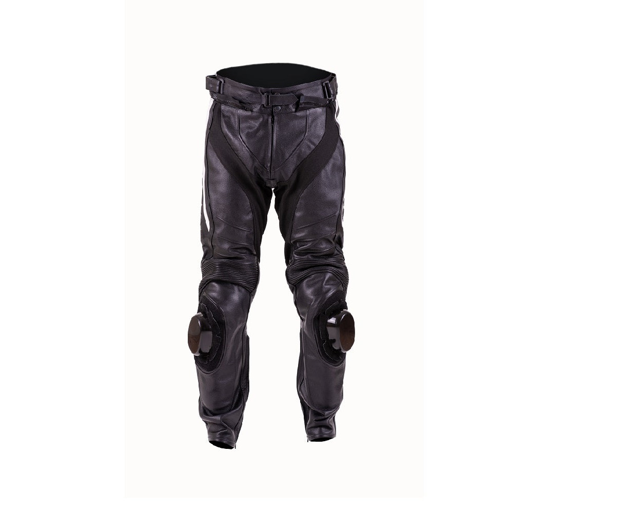 Tuff Gear Motorcycle Men Leather Racing Pants with armours