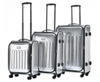 Jeep Plateau Premium 3-Piece Hardside Luggage/Suitcase Set - Silver