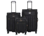Jeep Himalaya 4 3-Piece Softside Luggage/Suitcase Set - Black