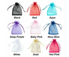 Black Colour Organza Bags 4pcs Pack 13x18cm for Gift Jewellery Candy bag Drawstring Ribbon