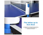 EZONEDEAL Table Tennis Net Rack Portable Retractable Replace Telescopic Ping Pong Kit Bracket Tabletennis Stand Post for Any Table Sport Gift - White