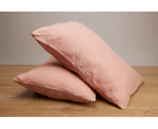 French Linen Pillowcase | Clay Pink